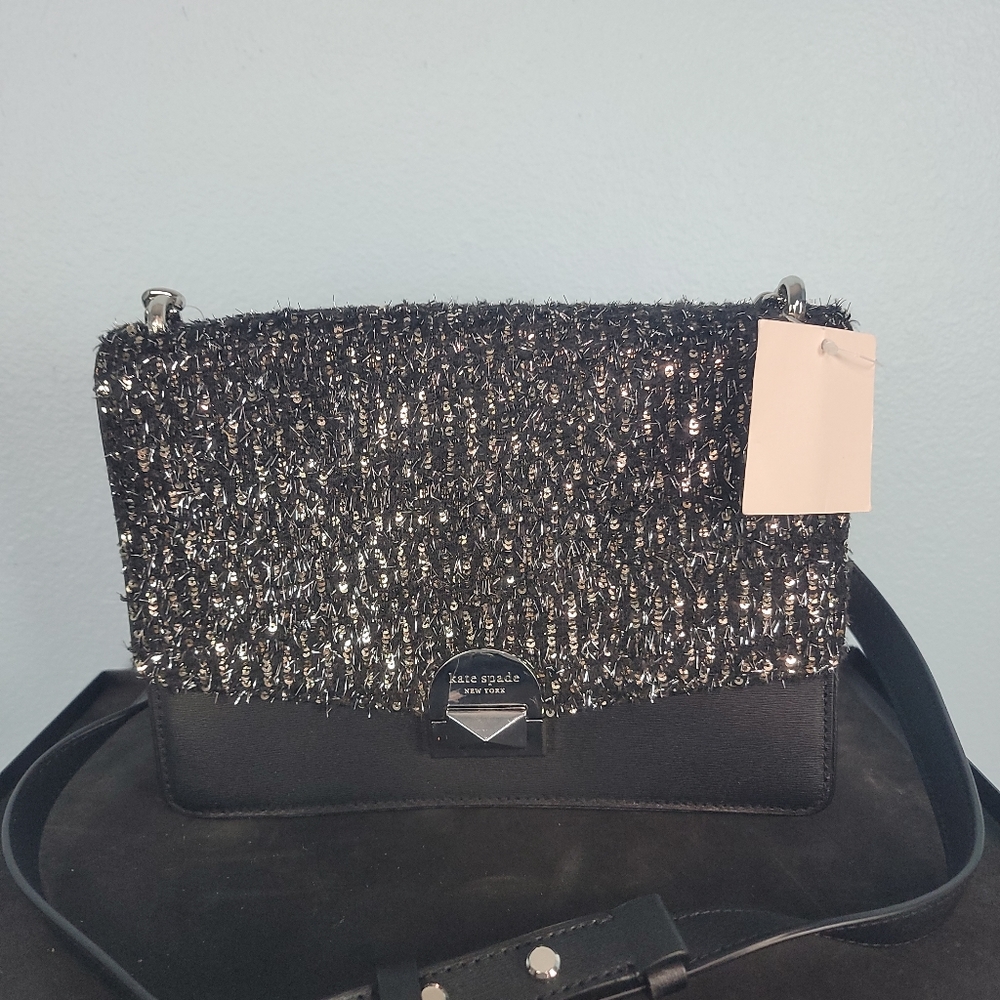 Kate Spade Neve Tinsel Medium Convertible Black